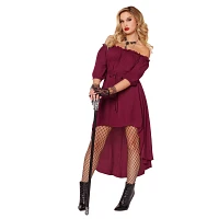 Adult Burgundy Peasant Dress