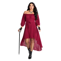 Adult Burgundy Peasant Dress