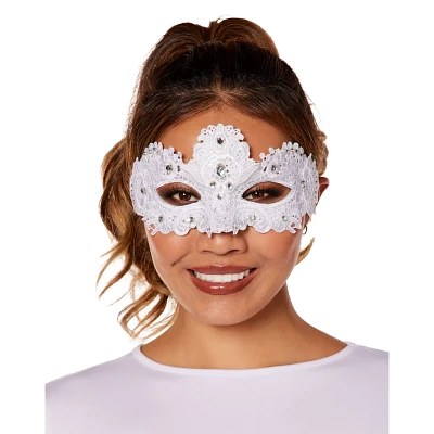 Angel White Lace Eye Half Mask