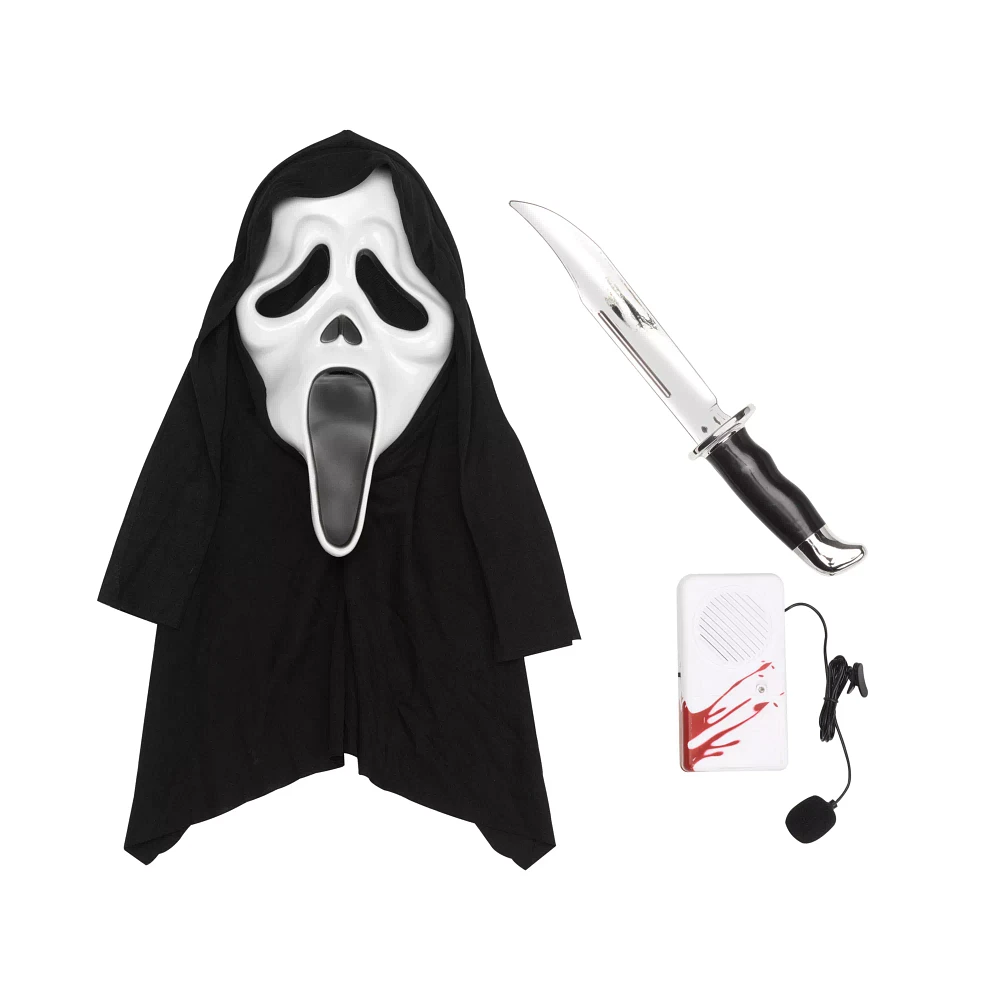 Ghost Face Costume Kit with Voice Changer