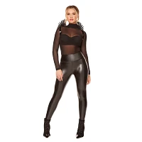 Black Faux Leather Fallen Angel Wings