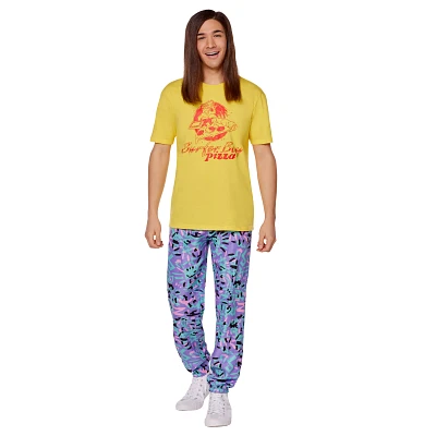 Adult Surfer Boy Pizza T Shirt - Stranger Things