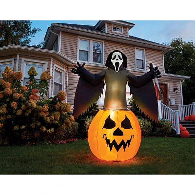 6 Ft Light-Up Ghost Face Inflatable