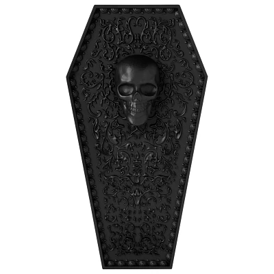Gothic Noir Skull Coffin Sign