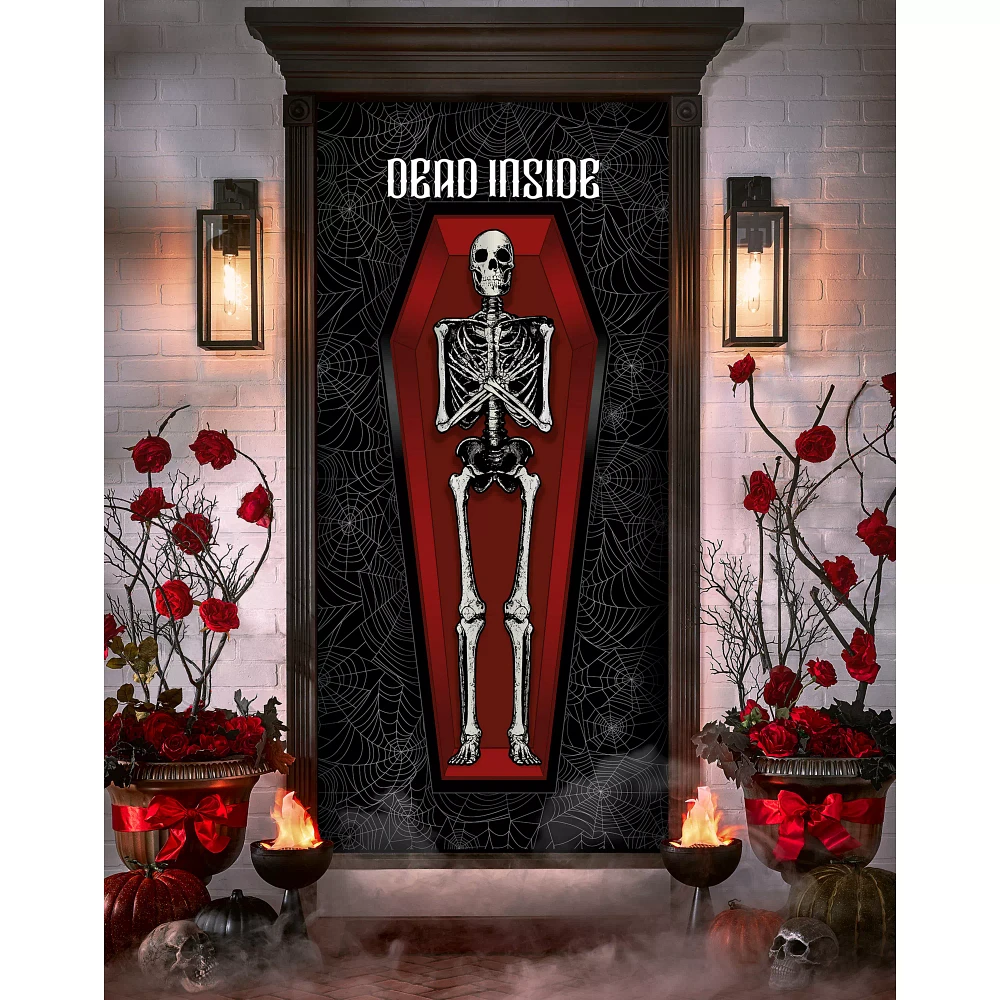 Gothic Noir Skeleton Door Cover