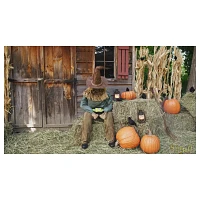 4 Ft 6 In Scary Sitting Scarecrow Animatronic