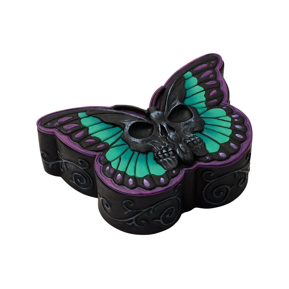 Mystical Arts Butterfly Skull Storage Box