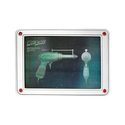Martian Pistol Blueprint Sign - Mars Attacks