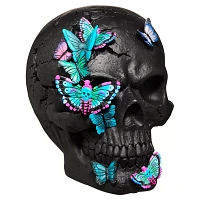 Mystical Arts Black Butterfly Skull