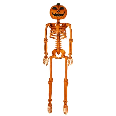 3 Ft Rotten Pumpkin Skeleton Hanging Prop