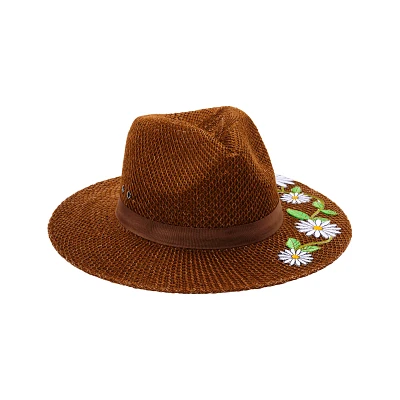 '60s Flower Embroidered Hippie Hat