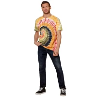 Orange and Green Tie-Dye T Shirt
