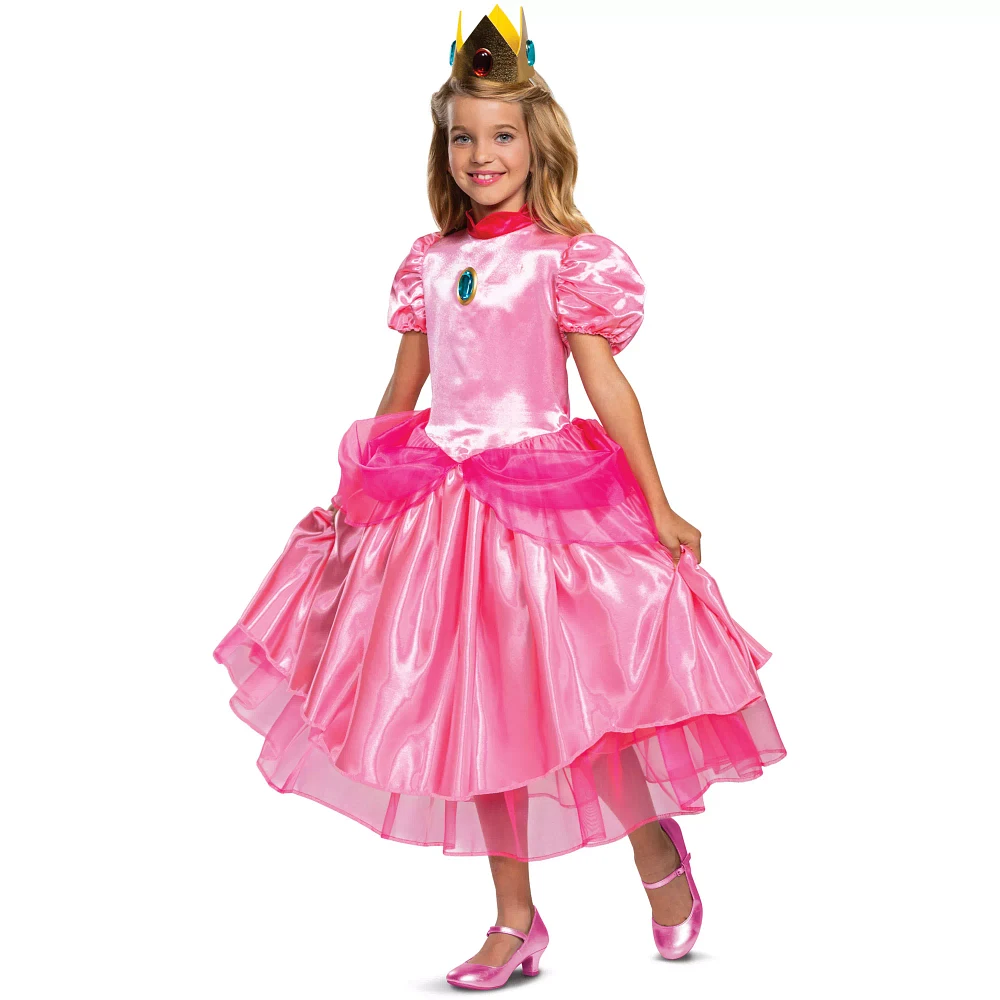 Kids Deluxe Princess Peach Costume - Mario Bros.