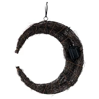 Light-Up Crescent Moon Wreath