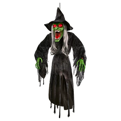 4 Ft Hanging Green Wicked Witch Decoration