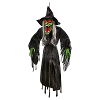 4 Ft Hanging Green Wicked Witch Decoration