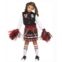 Kids Ghost Face Varsity Cheer Costume