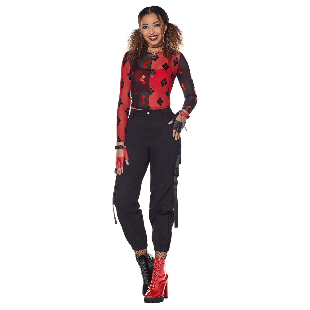 Adult Harley Quinn Mesh Top - DC Villains