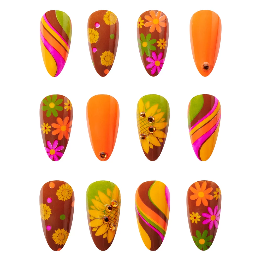 Hippie Press On Nails