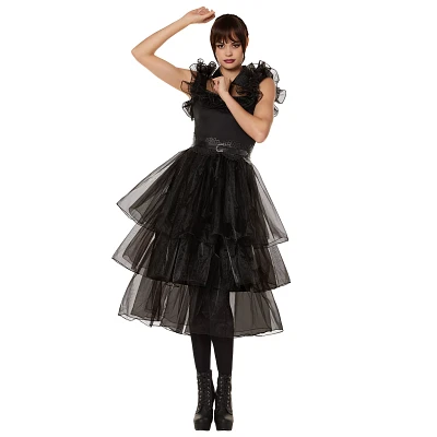 Adult Rave N' Dance Wednesday Addams Dress