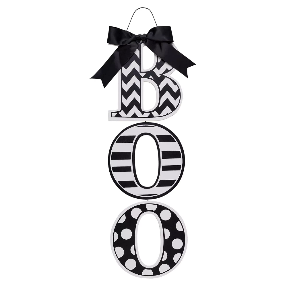 Wooden Boo Hanging Sign