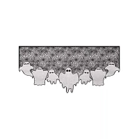 Light-Up Lace Ghost Mantel Scarf