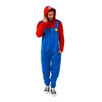 Adult Mario Jumpsuit With Hood - Super Bros.