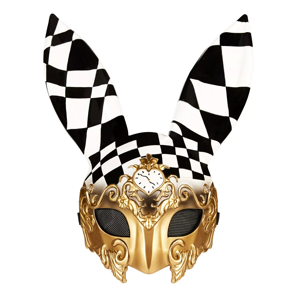 Checkered Bunny Half Mask