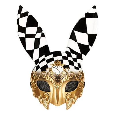 Checkered Bunny Half Mask