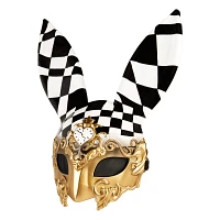 Checkered Bunny Half Mask