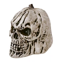 Black and White Pumpkin Skull