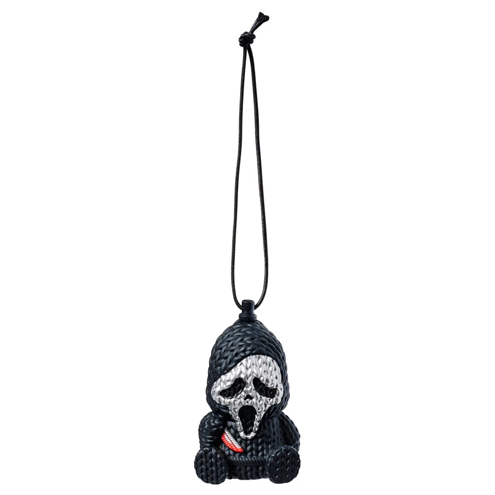 Ghost Face Metallic Silver Micro Charm