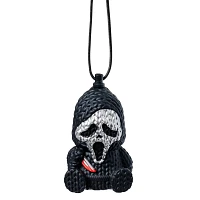 Ghost Face Metallic Silver Micro Charm