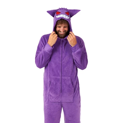 Adult Gengar Hooded Jumpsuit Costume - Pokémon