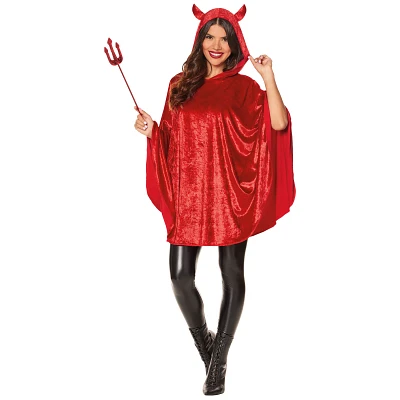 Adult Red Devil Poncho
