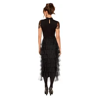 Black Layered Tulle Skirt