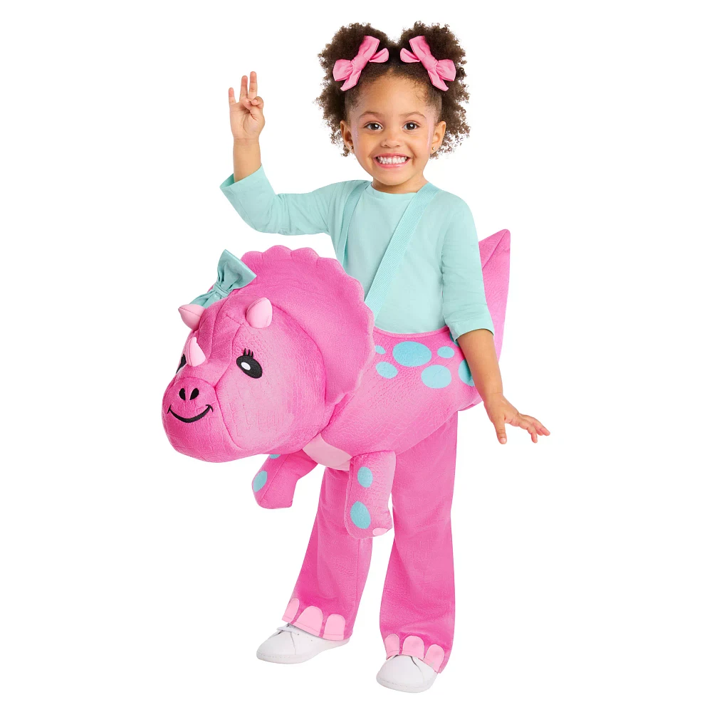 Toddler Pink Dino Ride-Along Costume