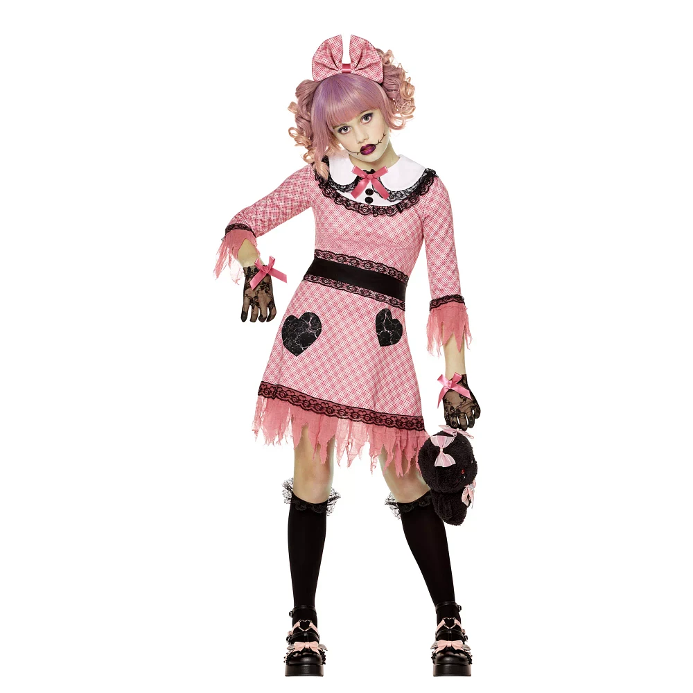 Kids Pink Doll Costume