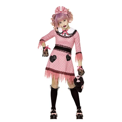 Kids Pink Doll Costume