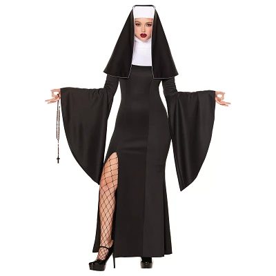 Adult Long Sexy Nun Costume