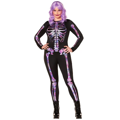 Adult Neon Skeleton Catsuit