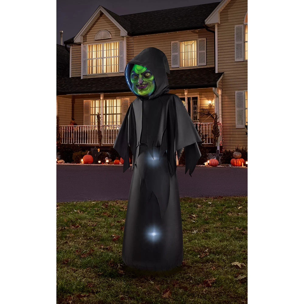 6 Ft. Masked Hooded Figure Light-Up Inflatable Decoration