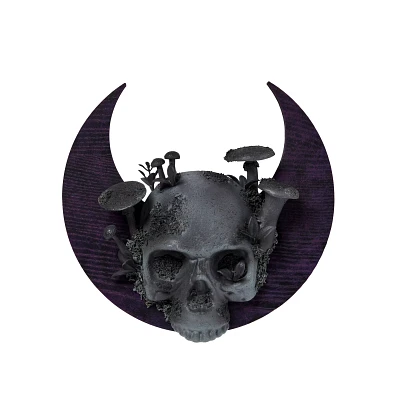 Mystical Arts Skull Moon Wall Sign