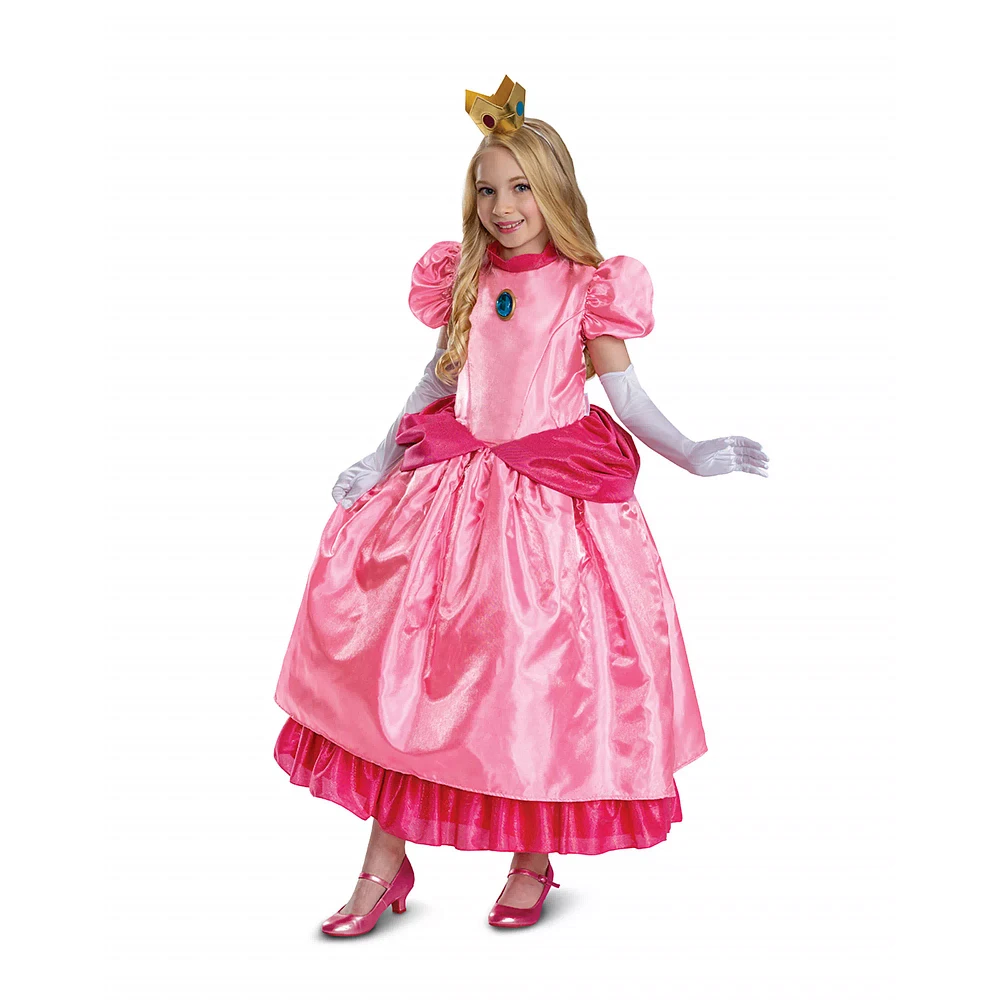 Kids Deluxe Princess Peach Costume - Super Mario Bros.