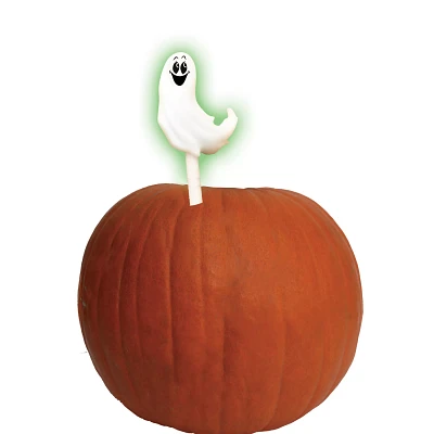 Light-Up Ghost Pumpkin Stake