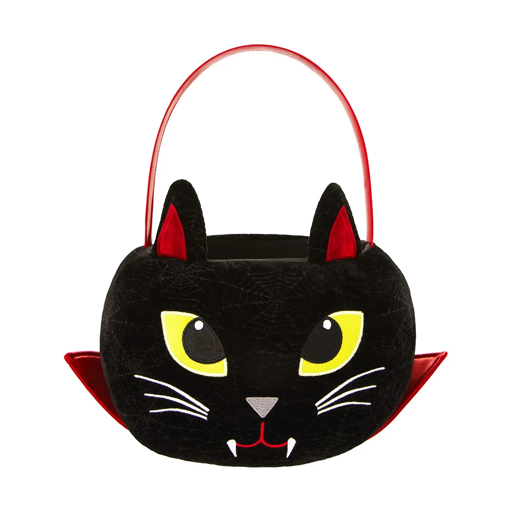 Vampire Cat Plush Treat Bucket