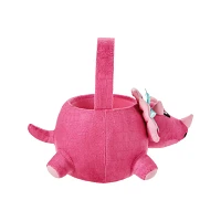 Pink Triceratops Plush Treat Bucket