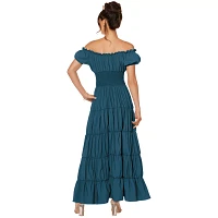 Adult Teal Peasant Dress