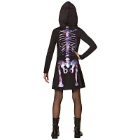 Kids Pastel Skeleton Hooded Dress Costume