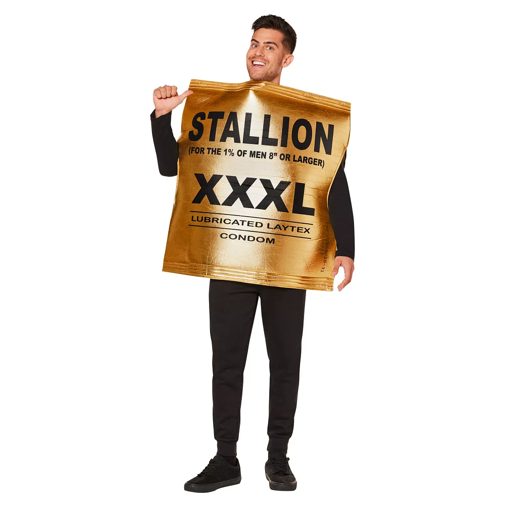Adult Stallion Condom Wrapper Costume
